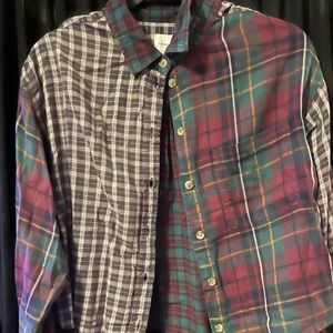 American Eagle Cropped Flannel